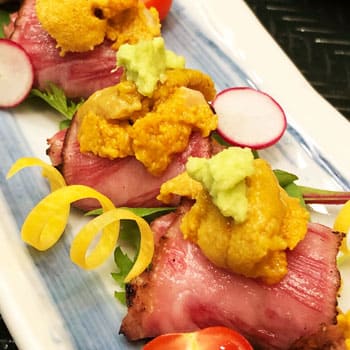 黒毛和牛のうに巻き